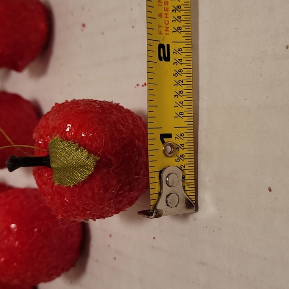 Set of 10 Vintagev Styrofoam and Glitter Apple Ornaments - Picture 12 of 14